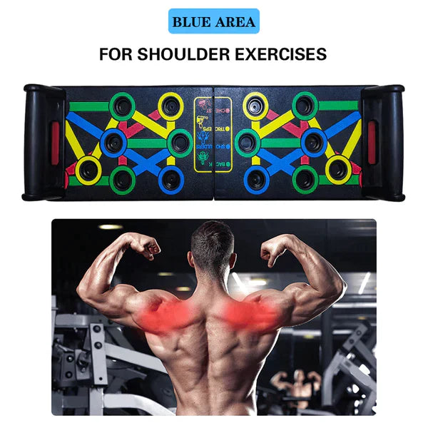 PushSystem™ – 9-in-1-Liegestützbrett-System für Ganzkörpertraining