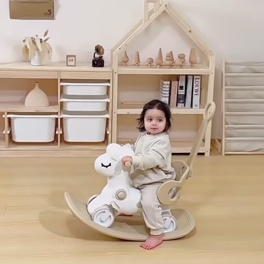 2-in-1 Schaukelpferd und Laufrad aus Kunststoff | Rutschfeste Oberfläche für Kinder 0-6 Jahre | Fördert Motorik und Balance 11