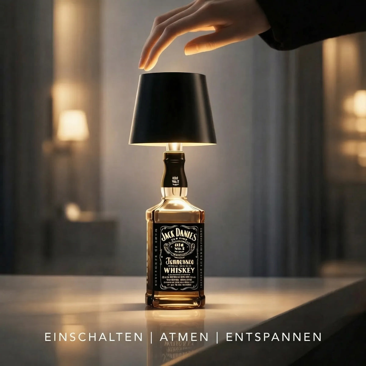 LED Flaschenaufsatz aus Kunststoff | Kabellos, USB-C wiederaufladbar, dimmbares Warmweiß | Für Flaschen und Karaffen 6
