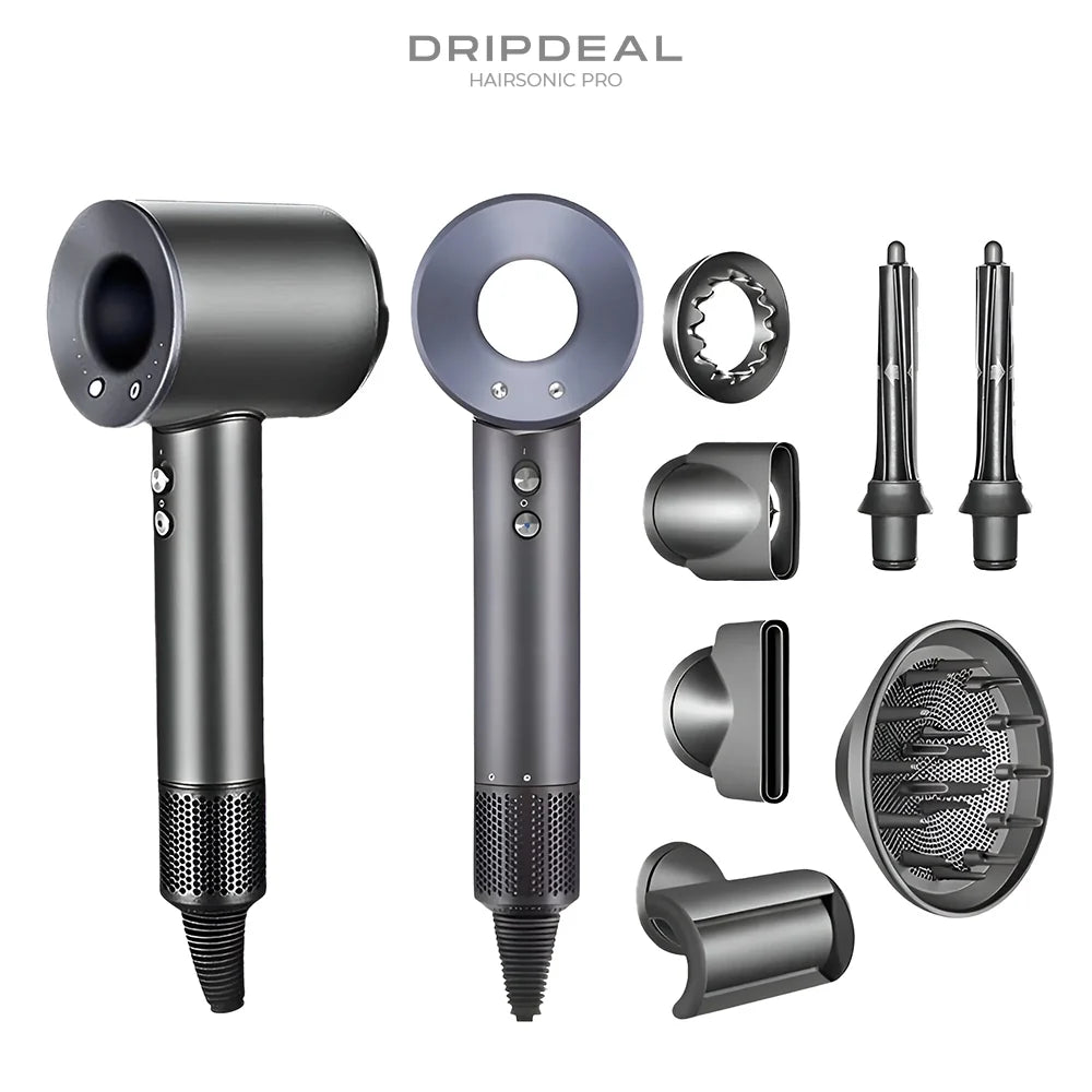Haartrockner mit Ionen-Technologie und Diffusor | 5 Styling-Aufsätze, 110.000 U/min Motor | Ionen-Ausstoß, 100-240 V 20