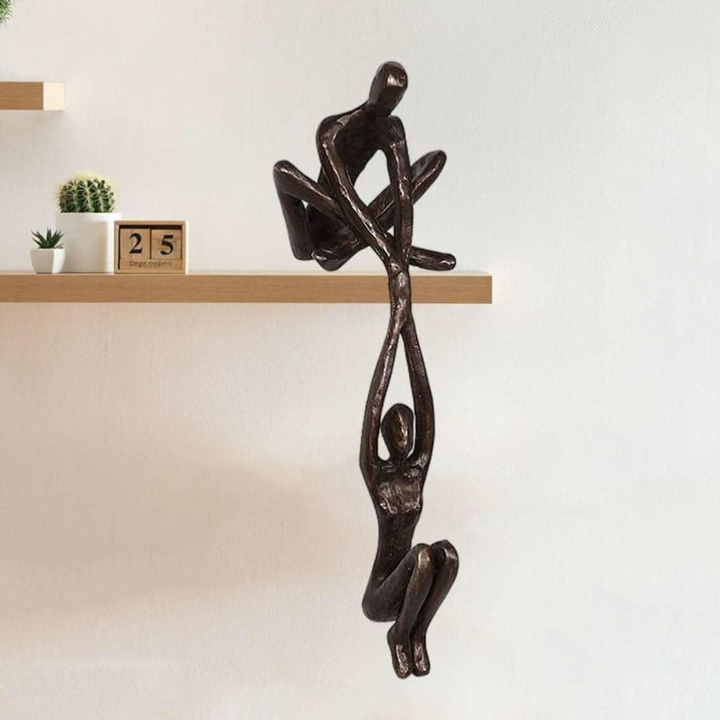 Abstrakte Menschenfigur Skulptur aus Resin | Minimalistisches Design für Regal & Schreibtisch | Modernes Deko-Objekt Wohnzimmer 3