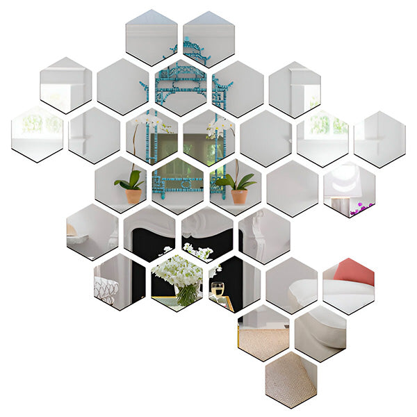 HexSpiegel™ – Elegante sechseckige Spiegelaufkleber