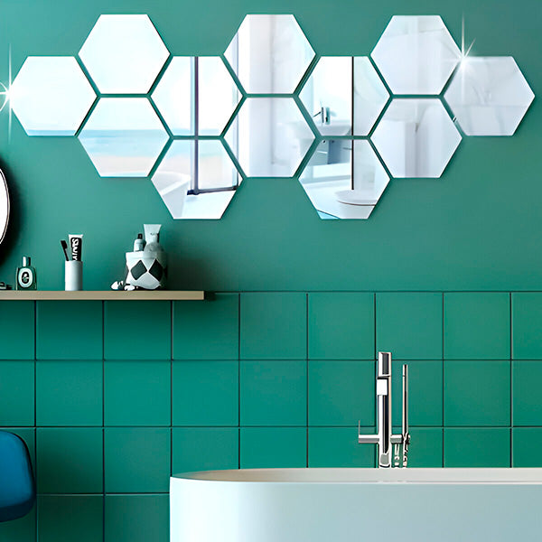 HexSpiegel™ – Elegante sechseckige Spiegelaufkleber