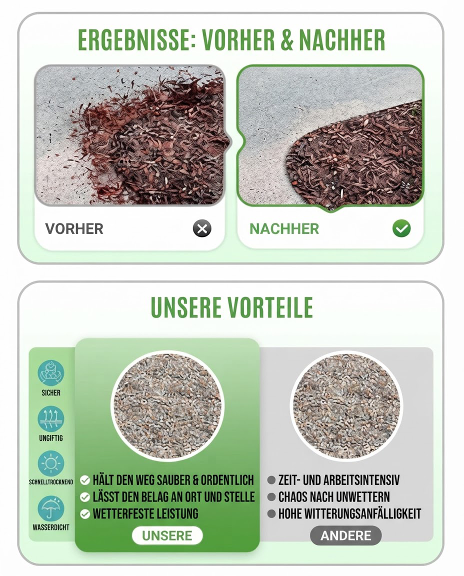 Landschaftskleber wetterfest für Mulch, Kies & Sand | ca. 30 m² Deckfläche, 500 g | Trocknet in 2 Stunden, schnelltrocknend 4
