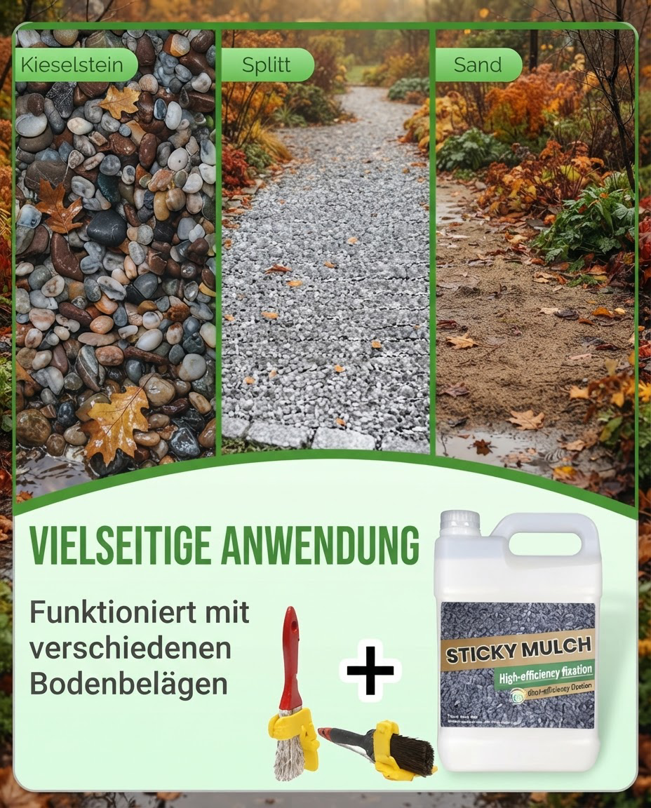 Landschaftskleber wetterfest für Mulch, Kies & Sand | ca. 30 m² Deckfläche, 500 g | Trocknet in 2 Stunden, schnelltrocknend 2