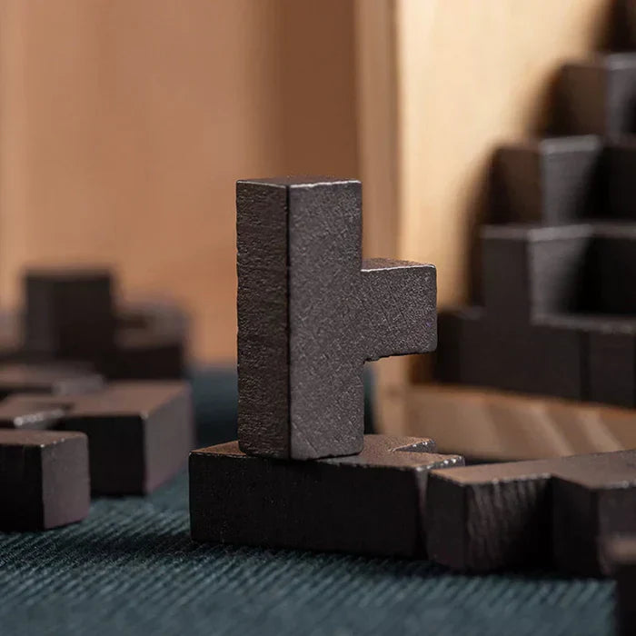 3D Holz-Geduldsspiel aus robustem Holz | Fördert Konzentration und räumliches Denken | Für drinnen und draußen geeignet 7