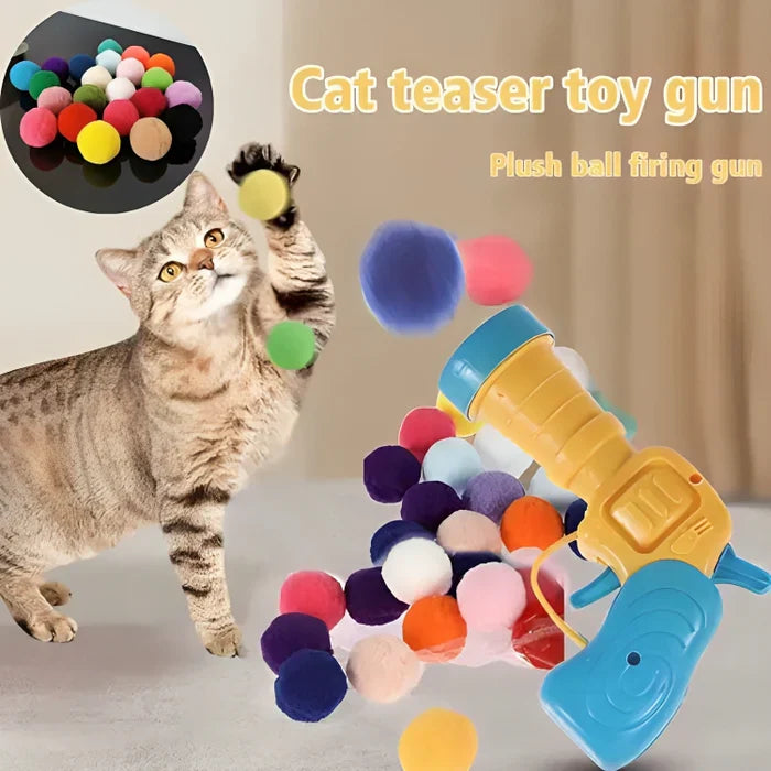 PlushGun™ – Interaktiver Plüschballwerfer für Katze
