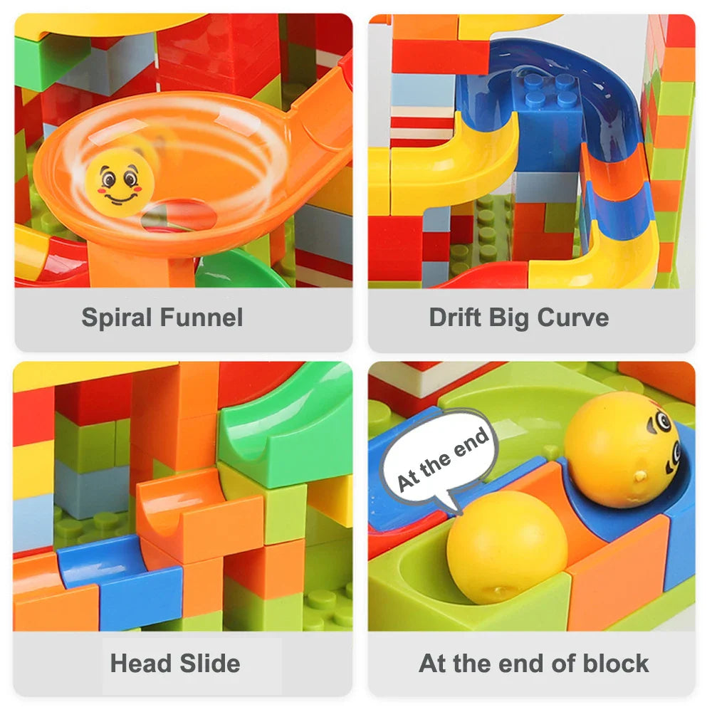 MazeBuilder™ – DIY-Spielzeug zum Bauen von Murmelbahnen