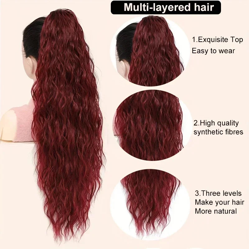 VolureStyle™ – Natürlich aussehender Clip-in-Pferdeschwanz für sofortiges Volumen
