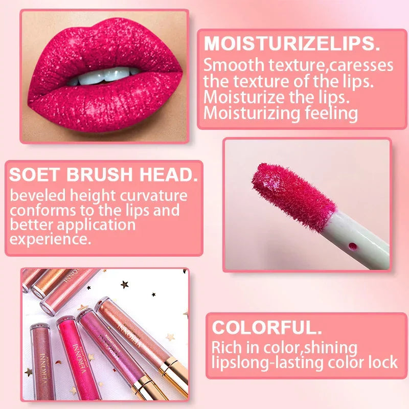 Liquid Lipstick Damen | Langanhaltender Glanz 12 Stunden ohne Abfärben | Mit Kamille & Sojaextrakt für gepflegte, weiche Lippen 15