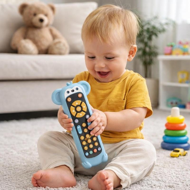 Baby Fernbedienung Spielzeug mit Licht & Musik | Tier-Design, ergonomisch | Schützt echte Fernbedienung & Smartphone 2