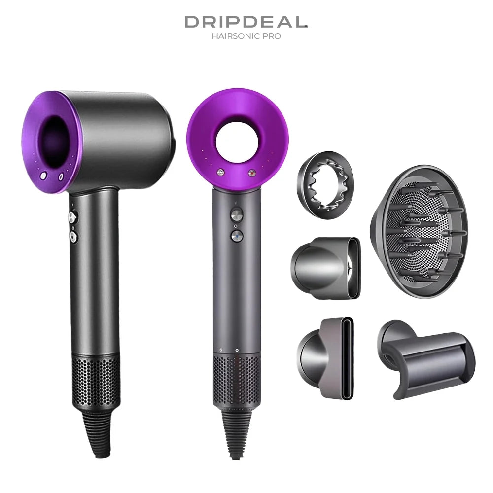 Haartrockner mit Ionen-Technologie und Diffusor | 5 Styling-Aufsätze, 110.000 U/min Motor | Ionen-Ausstoß, 100-240 V 16