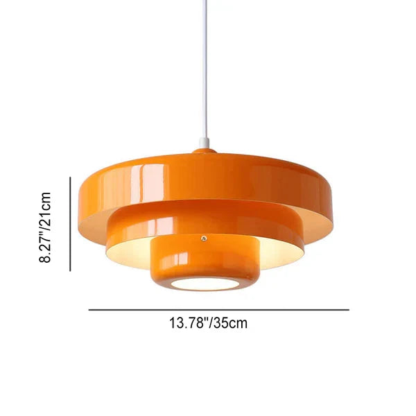 LED-Pendelleuchte Eisen Ø 35 cm, Höhe 21 cm | Geometrisch, 5 Farben wählbar | Warmweiss, Kaltweiss, Neutral, höhenverstellbar 12