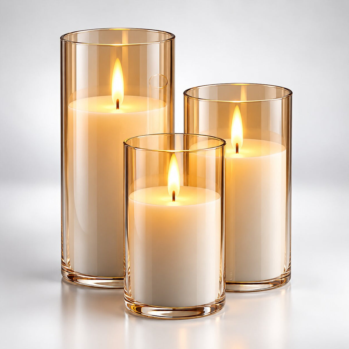LED Kerzen Set aus Echtwachs mit Fernbedienung | Timer, Dimmer und flackerndes Licht | Sicher ohne offene Flamme 3