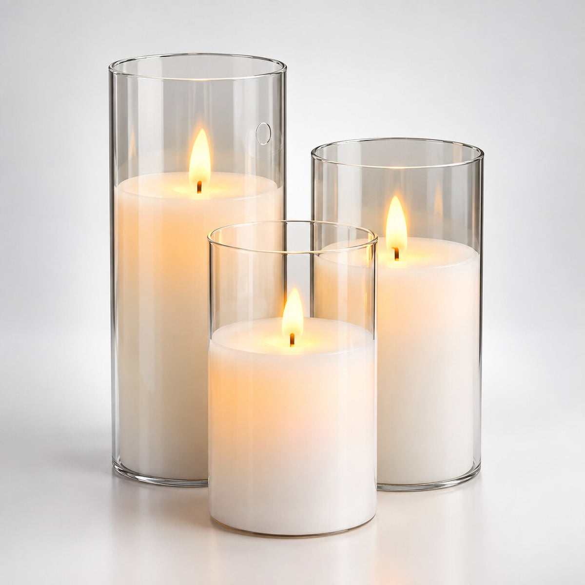 LED Kerzen Set aus Echtwachs mit Fernbedienung | Timer, Dimmer und flackerndes Licht | Sicher ohne offene Flamme 2