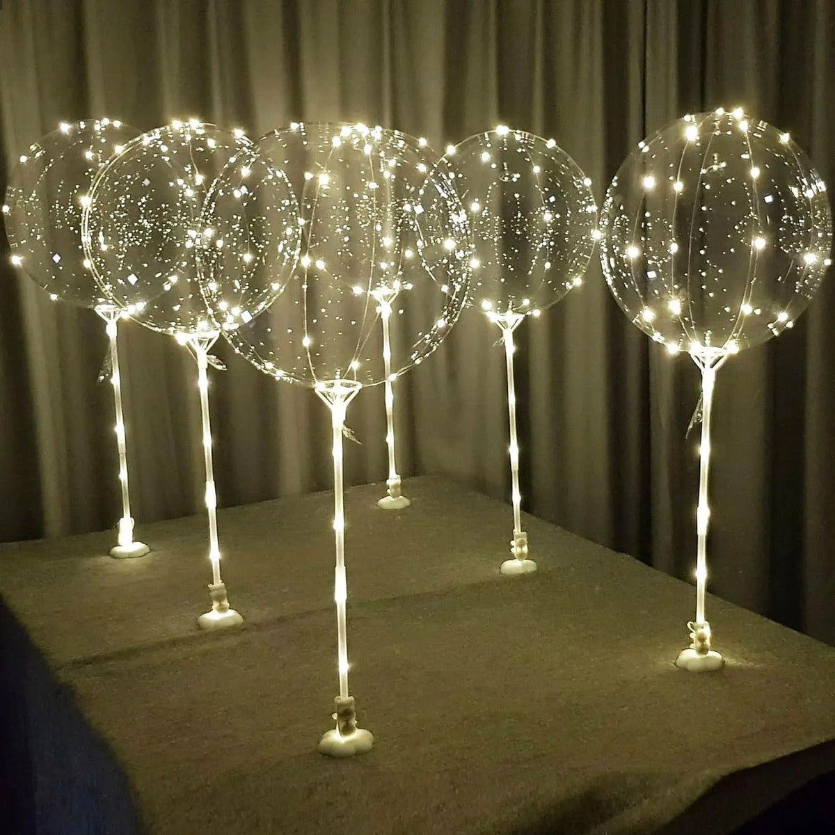 LED Luftballons für Partys | 10er Set mit 3m LED-Lichterkette | Wiederverwendbar aus Naturlatex, batteriebetrieben 6