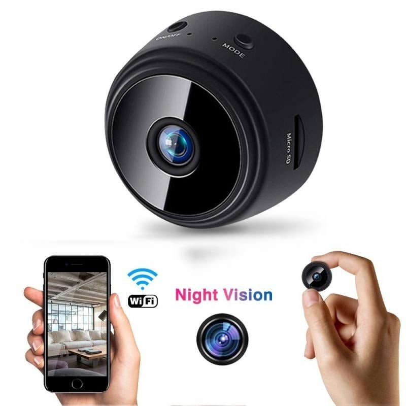 Mini WLAN Überwachungskamera | Magnethalterung, Bewegungsmelder | Live-Streaming per App für Zuhause, Büro, Auto 2