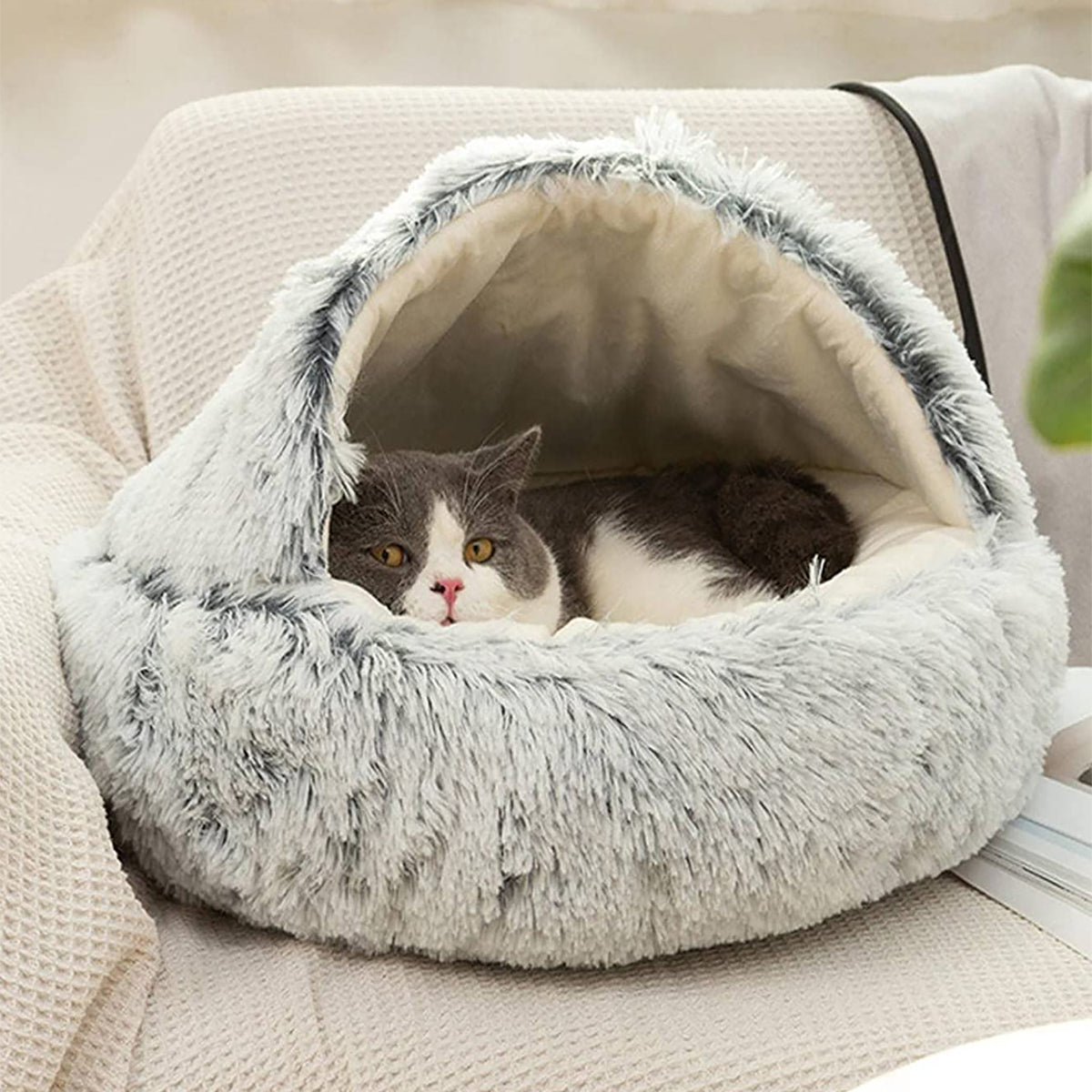 PawsSnuggy™ – Beruhigendes Haustierbett gegen Angstzustände