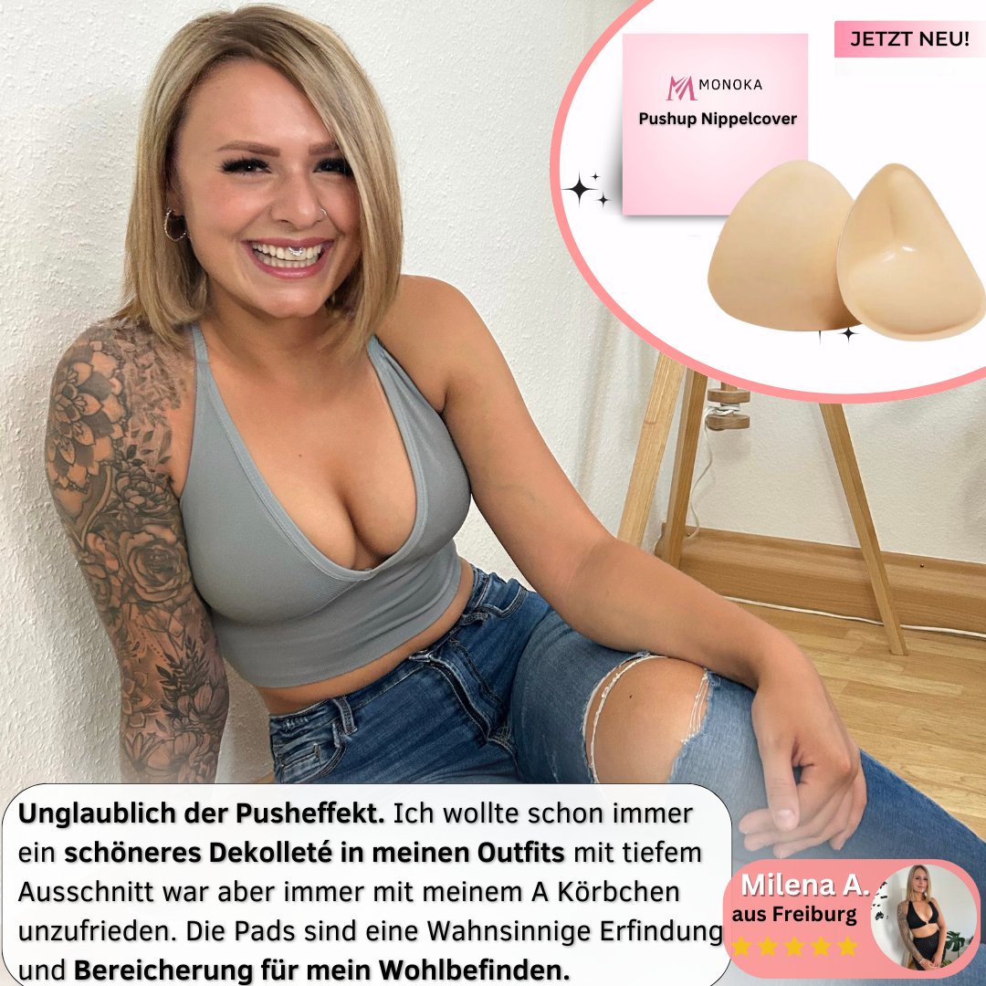 Pushpads™ - Doppelseitig klebende Push-up-Nippelabdeckungen