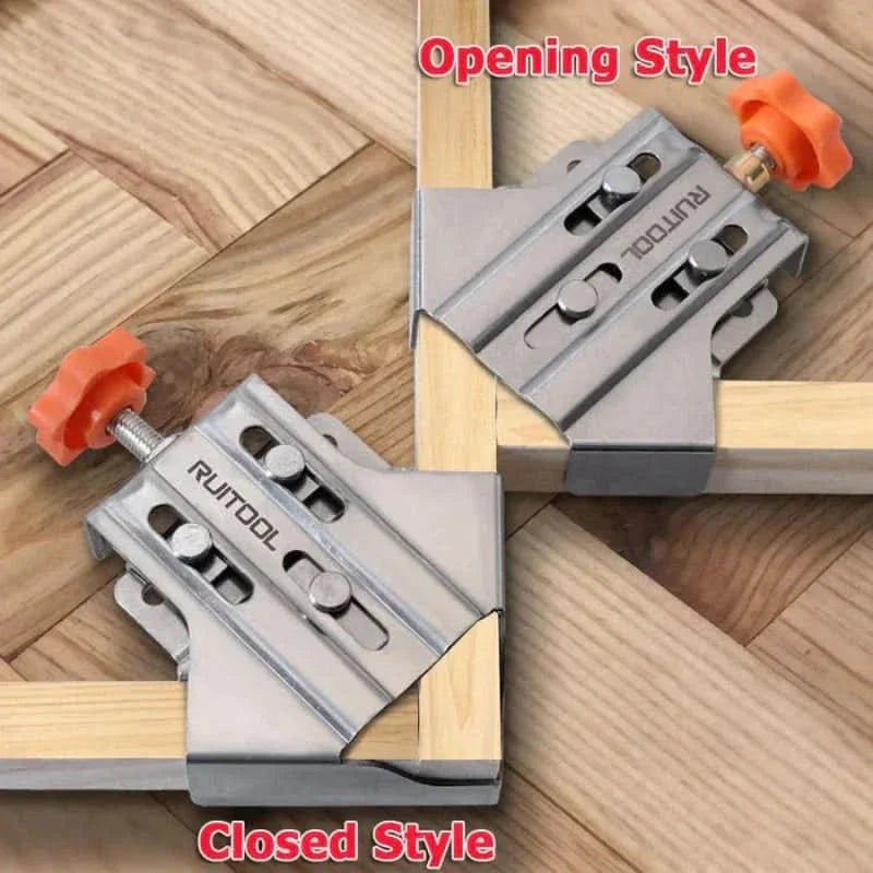 90°-Winkelspanner aus Stahl | 2er-Set mit ergonomischem Spannknauf | Präzise rechtwinklige Holzverbindungen ohne Ausrichten 4