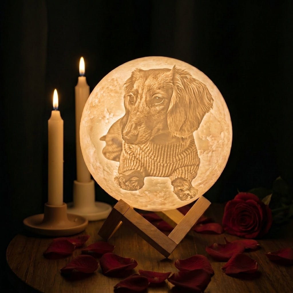 Personalisierte 3D Foto Mondlampe - Das Original von Waagemann - Waagemann