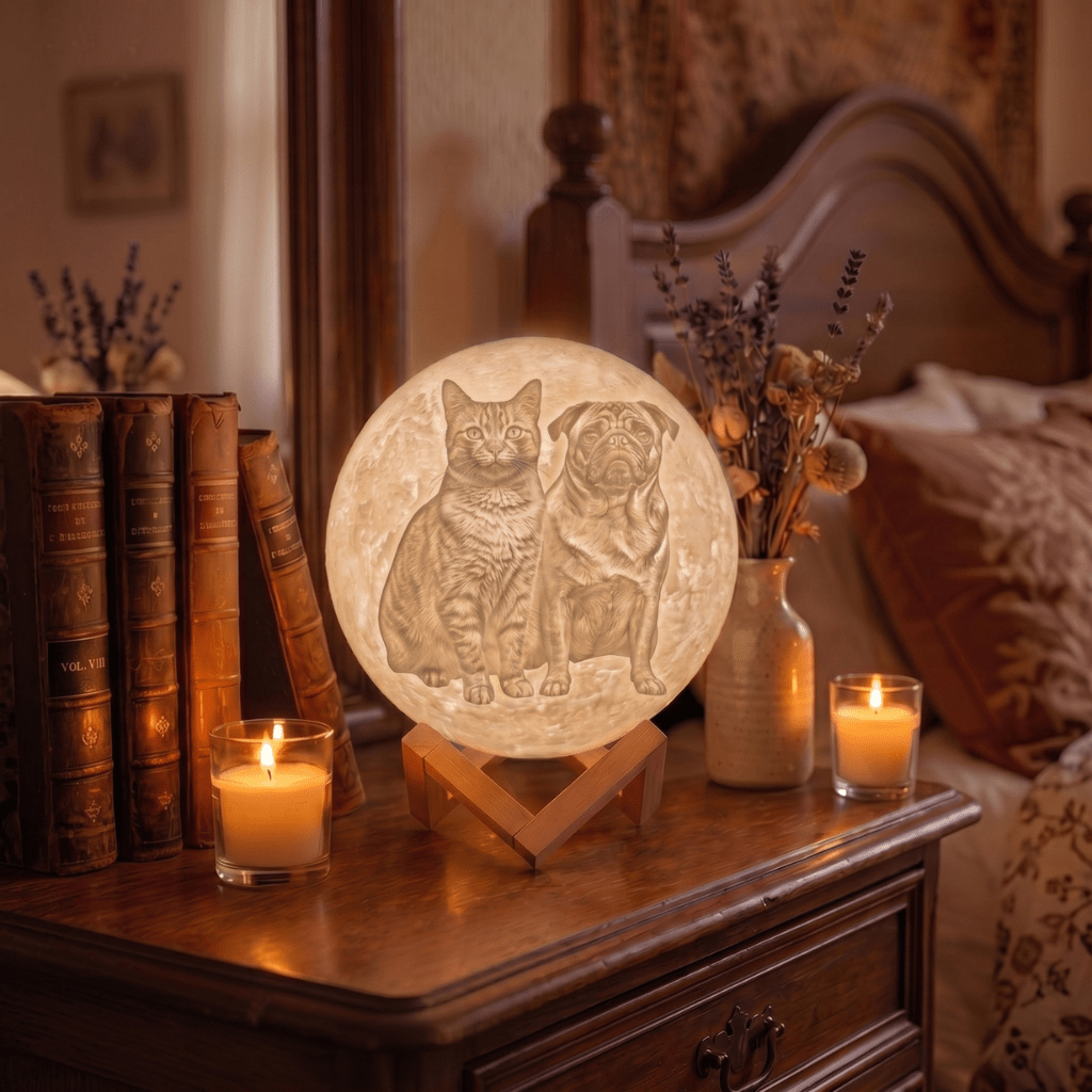 Personalisierte 3D Foto Mondlampe - Das Original von Waagemann - Waagemann