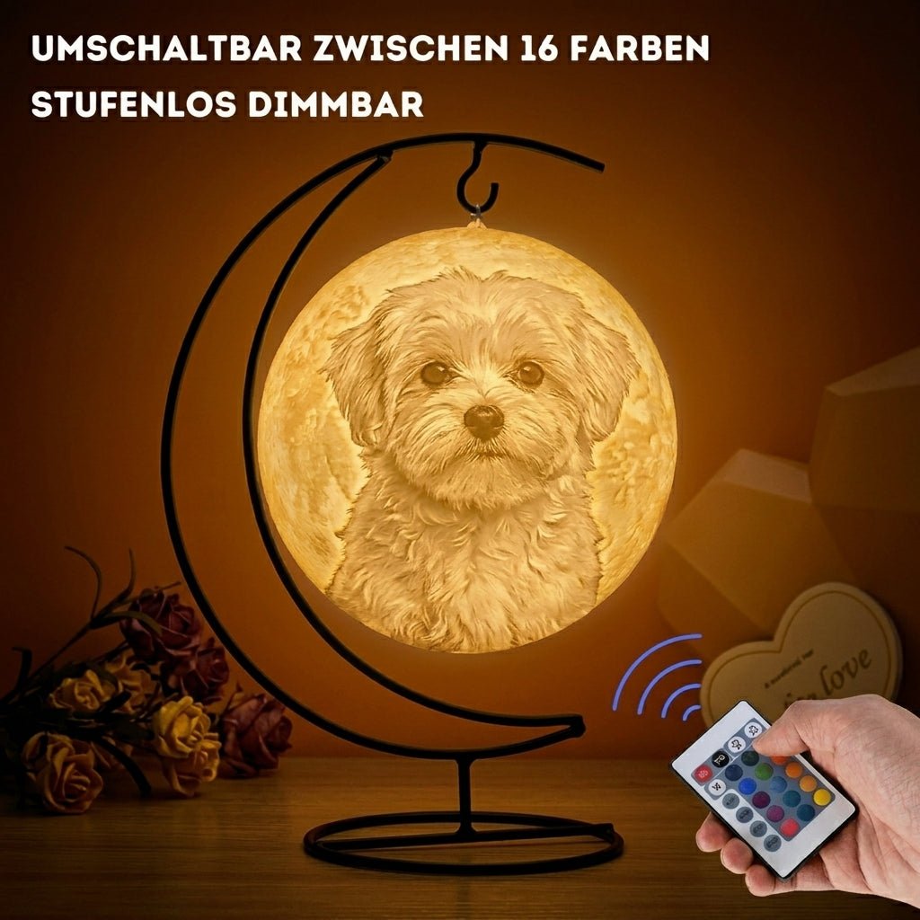 Personalisierte 3D Foto Mondlampe - Das Original von Waagemann - Waagemann