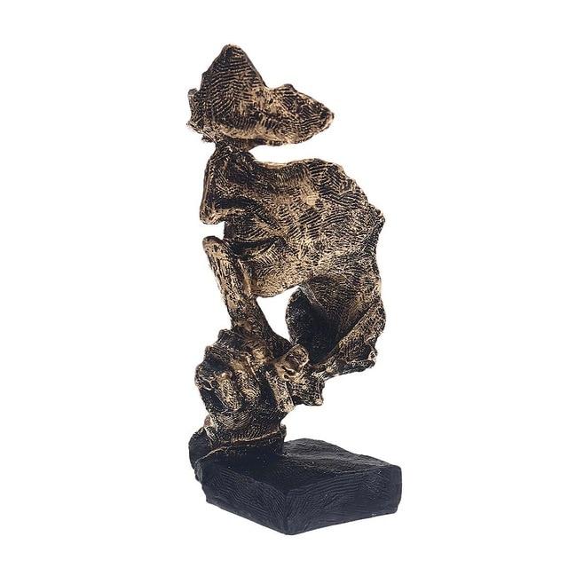 Abstrakte Skulptur Gold aus Resin | Skandinavisches Design, mattes oder glänzendes Finish | Blickfang für Regal und Schreibtisch 7