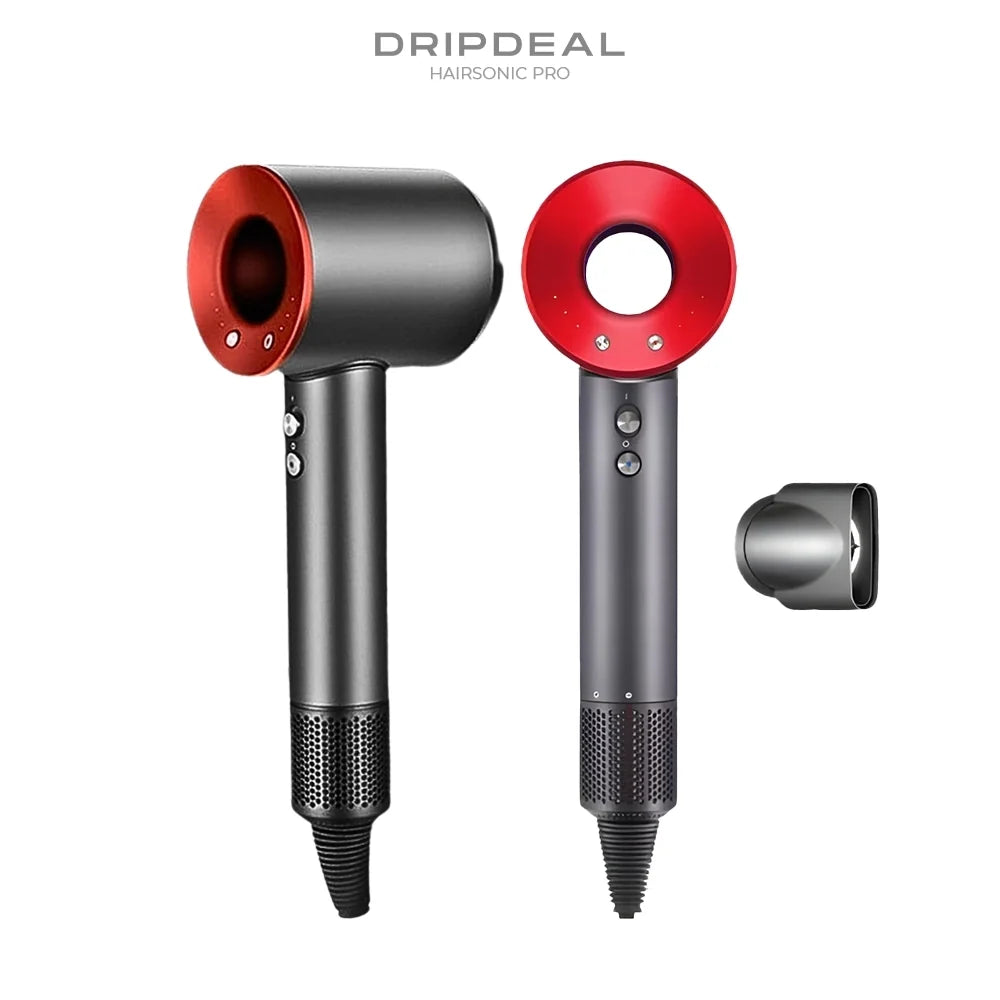 Haartrockner mit Ionen-Technologie und Diffusor | 5 Styling-Aufsätze, 110.000 U/min Motor | Ionen-Ausstoß, 100-240 V 12