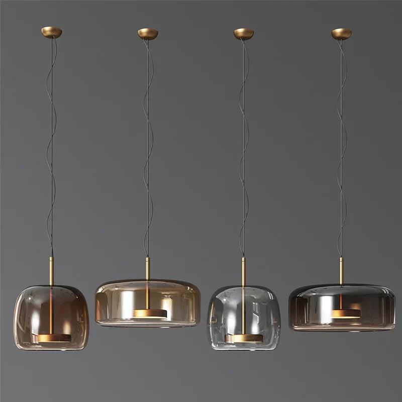 LED-Pendelleuchte aus Glas | Zeitloses Design für Wohnzimmer, Esszimmer und Flur | Energiesparende 7W-LED-Beleuchtung 13