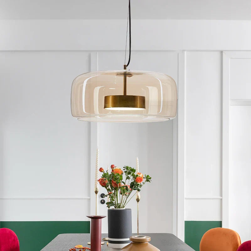 LED-Pendelleuchte aus Glas | Zeitloses Design für Wohnzimmer, Esszimmer und Flur | Energiesparende 7W-LED-Beleuchtung 14