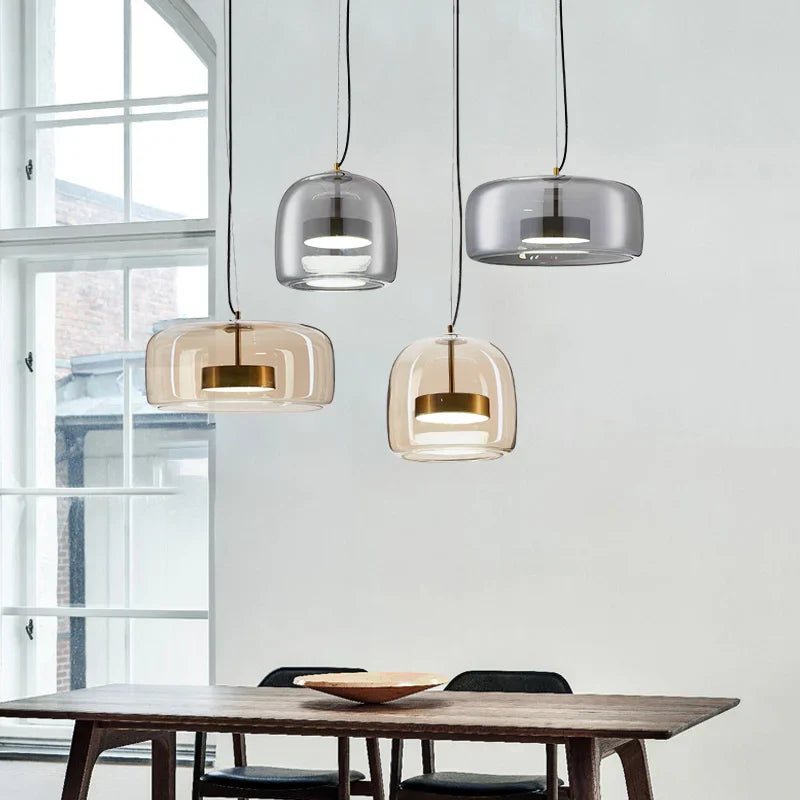 LED-Pendelleuchte aus Glas | Zeitloses Design für Wohnzimmer, Esszimmer und Flur | Energiesparende 7W-LED-Beleuchtung 20