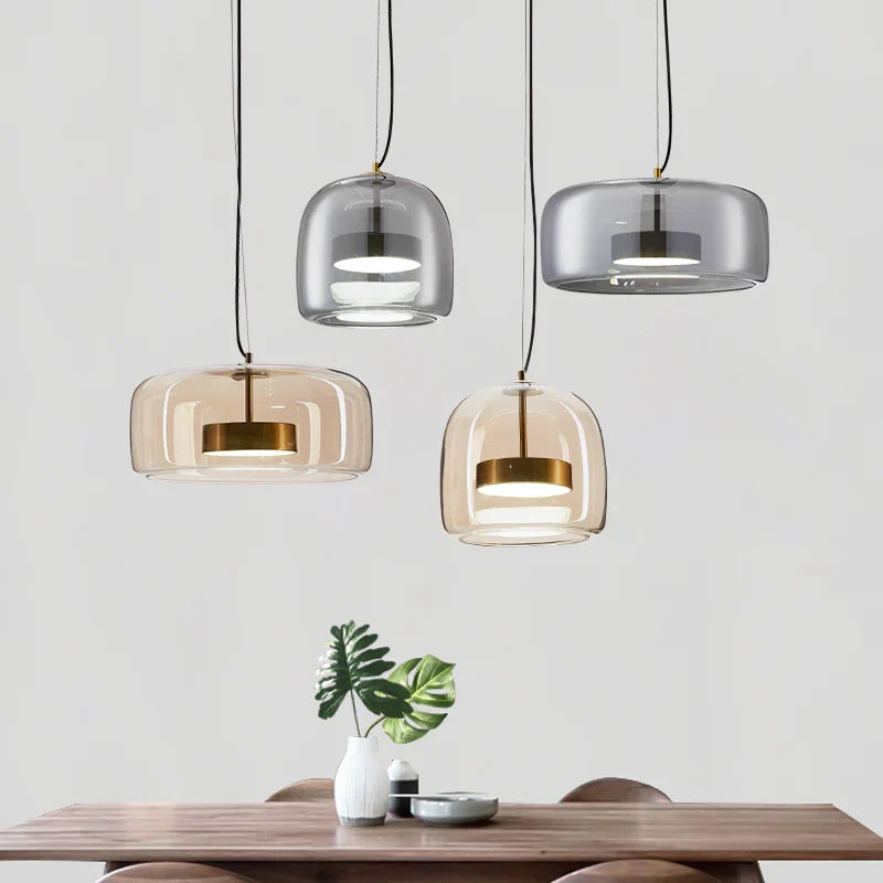 LED-Pendelleuchte aus Glas | Zeitloses Design für Wohnzimmer, Esszimmer und Flur | Energiesparende 7W-LED-Beleuchtung 15