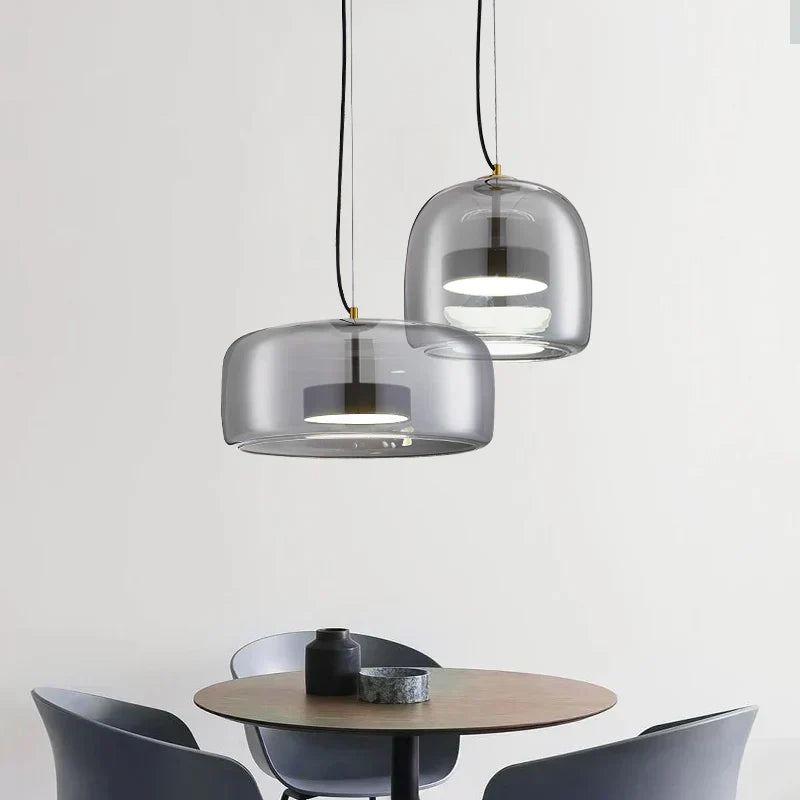 LED-Pendelleuchte aus Glas | Zeitloses Design für Wohnzimmer, Esszimmer und Flur | Energiesparende 7W-LED-Beleuchtung 16