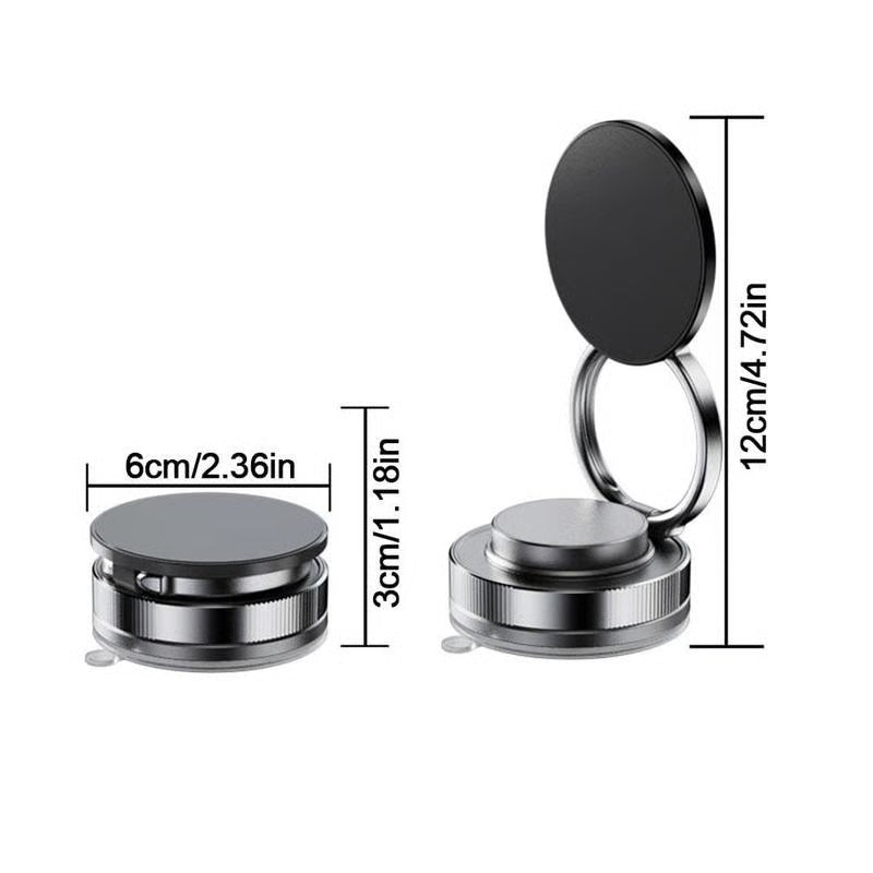 Magnetischer Handyhalter 360° drehbar faltbar mit Vakuum-Saugnapf