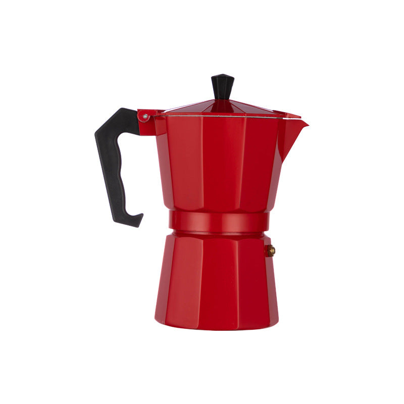 Espressokocher Aluminium Retro herdplattentauglich mit Druckventil