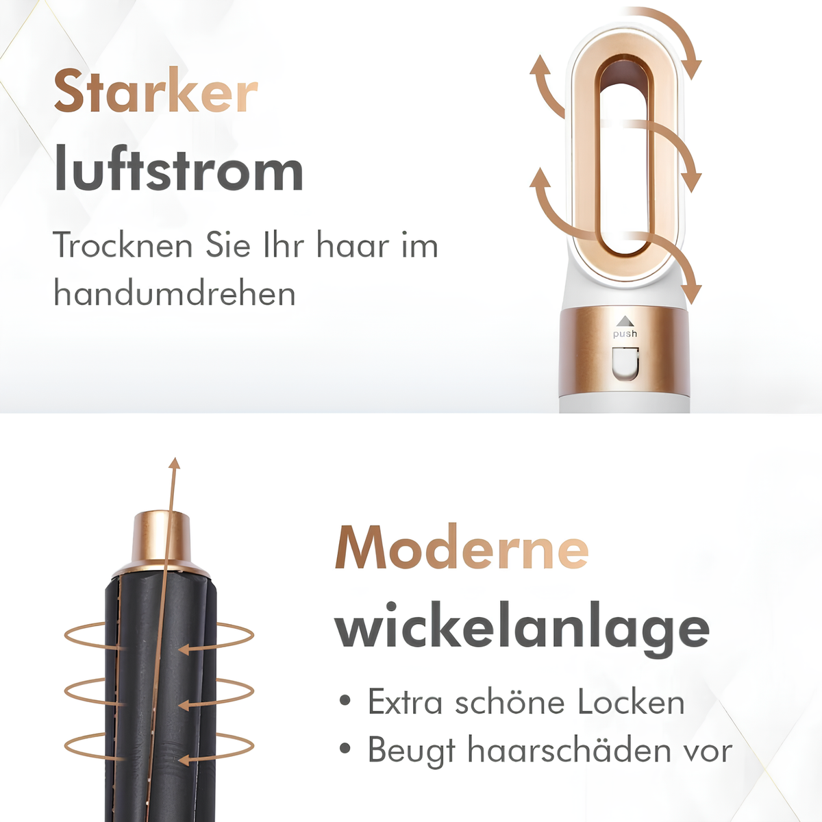 5-in-1-Warmluftstyler mit Coanda-Effekt | 5 Aufsätze für Locken, Glätten & Volumen | Schonendes Styling ohne Hitzeschäden 3
