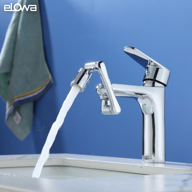 Wasserhahn Aufsatz Metall für Herren | 1440° drehbar mit 2 Wassermodi | Einstellbarer Gelenkwiderstand für sanfte Bewegung 1