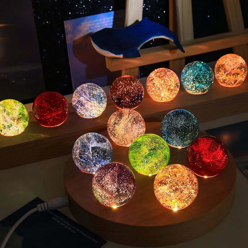 EmoSphere™ – 7-teiliges Emotions-Galaxie-Kristallkugel-Set
