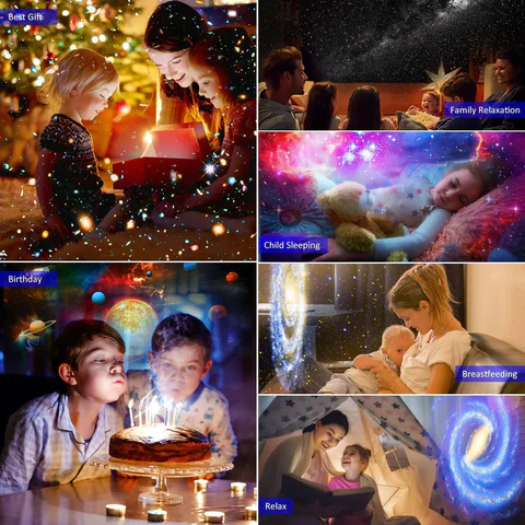Galaxy Projektor 13-in-1 | Sternenhimmel, Planeten & Milchstraße | LED Nachtlicht mit USB, dimmbar & tragbar für Zuhause 6