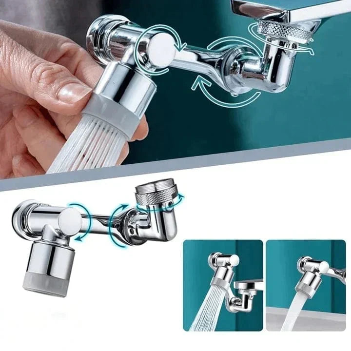 360° Drehbarer Wasserhahnaufsatz aus Kupfer und ABS | 1080° Flexibler Kopf, 2 Strahlmodi | Ideal für Küche und Bad 1