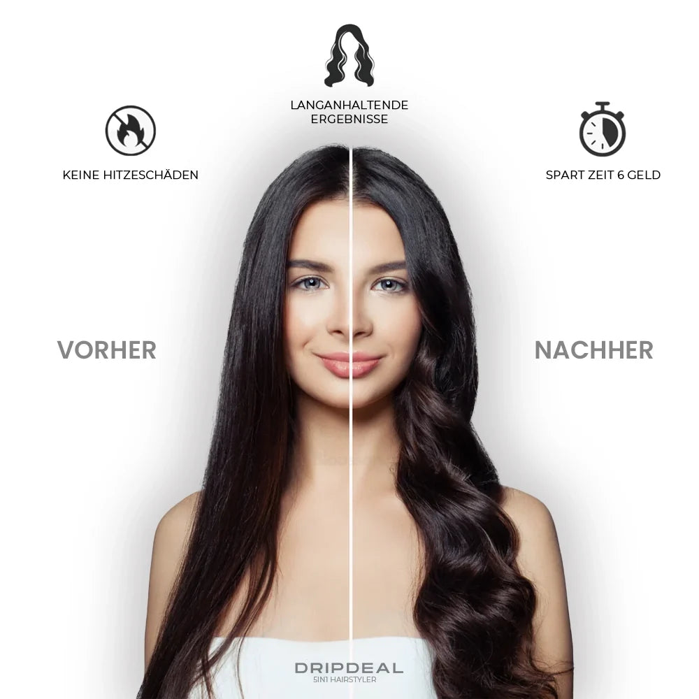 5-in-1-Warmluftstyler mit Coanda-Effekt | 5 Aufsätze für Locken, Glätten & Volumen | Schonendes Styling ohne Hitzeschäden 5
