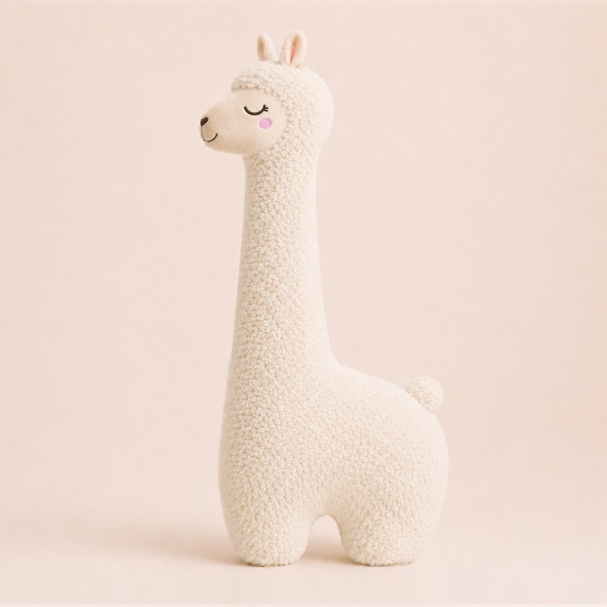 Alpaka Seitenschläferkissen Plüsch 100/130 cm | Weiß oder Braun | Flauschiges Ganzkörperkissen zum Kuscheln und Anlehnen 12