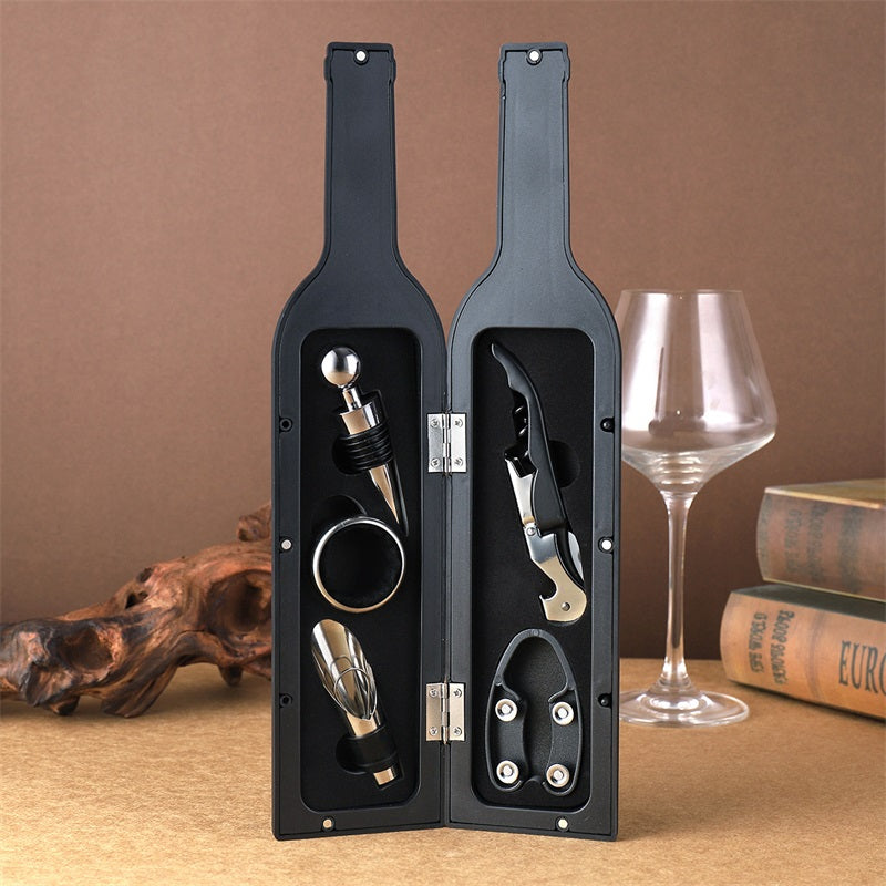Wein Geschenkset für Damen aus Edelstahl | 5-teilig in Flaschenbox mit Magnetverschluss | Geschenk für Weinliebhaberinnen 2