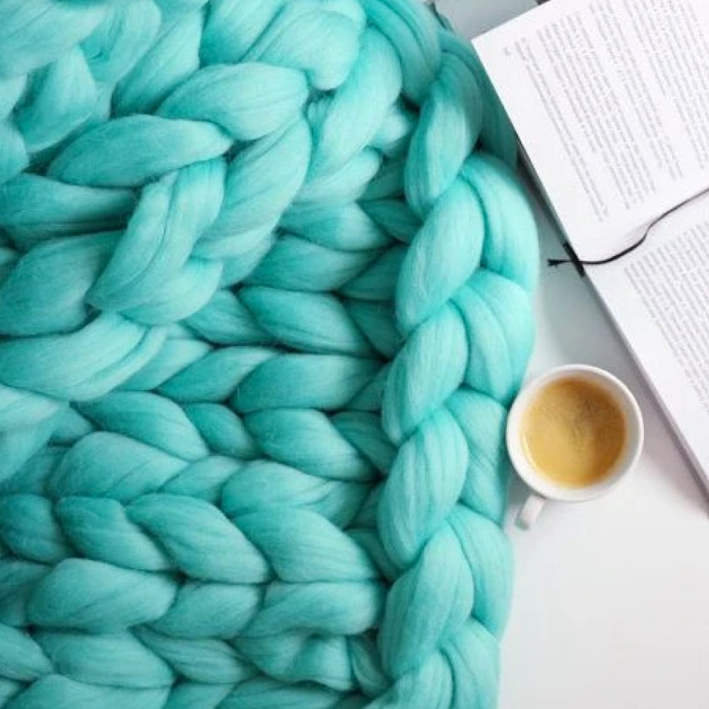 XXL Chunky Strickgarn 1000 g | Extra Dickes Wollgarn für Decken, Kissen & DIY‑Projekte | Weich, Flauschig und Schnell Strickbar 3