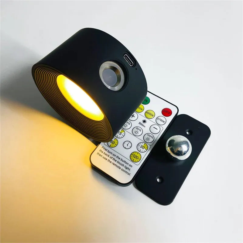 LED-Wandleuchte kabellos & abnehmbar | 360° drehbar mit Touch- oder Fernbedienung | Akku 2000 mAh, 3 Lichtfarben 20