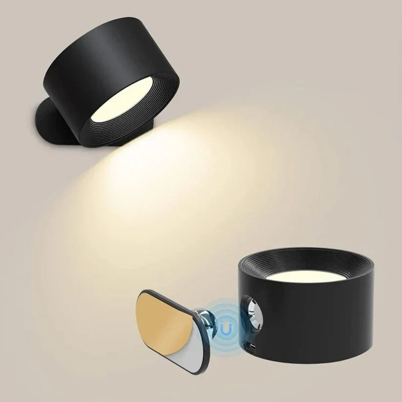 LED-Wandleuchte kabellos & abnehmbar | 360° drehbar mit Touch- oder Fernbedienung | Akku 2000 mAh, 3 Lichtfarben 24