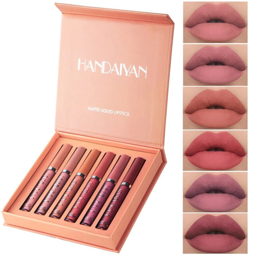 KissLips™️ - Premium 6-Stucks Matte Lipstick Set