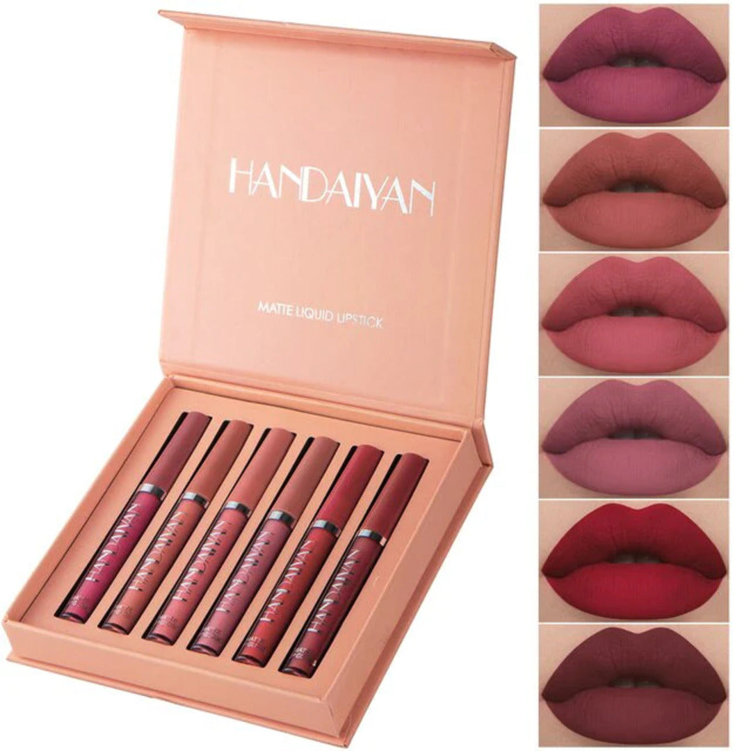 KissLips™️ - Premium 6-Stucks Matte Lipstick Set